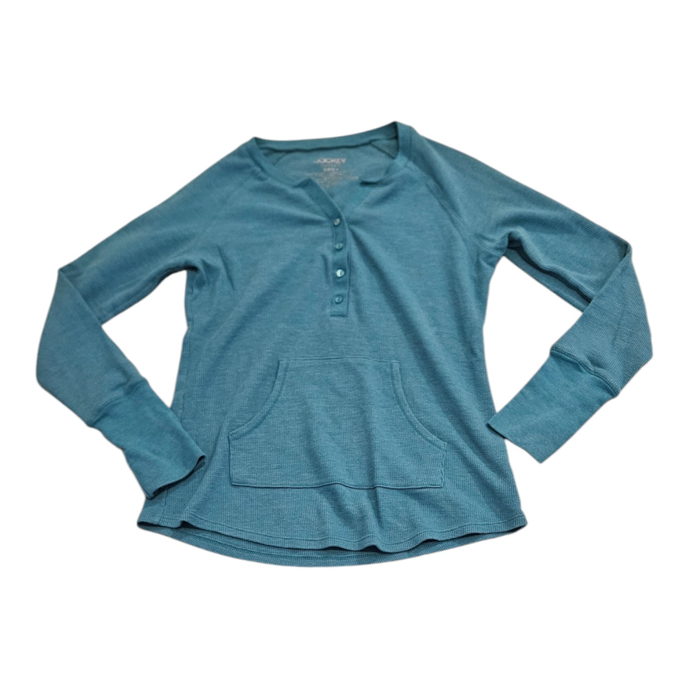 Jockey Small Long Sleeve Pullover Blue Shirt